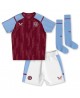 Günstige Aston Villa Moussa Diaby #19 Heimtrikotsatz Kinder 2023-24 Kurzarm (+ Kurze Hosen)